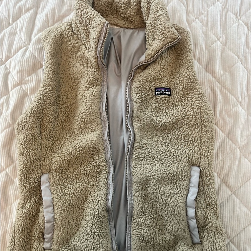Patagonia Reversible Tan Fleece Vest